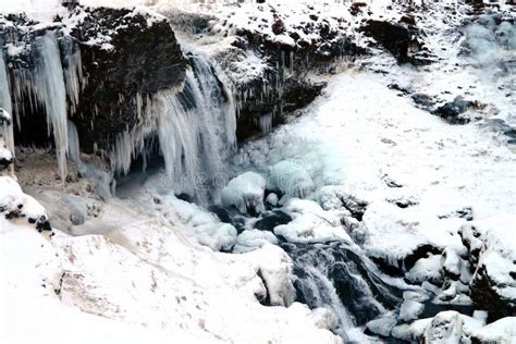 The Snowy Highlands Of Iceland In Winter Stock Photo Image Of