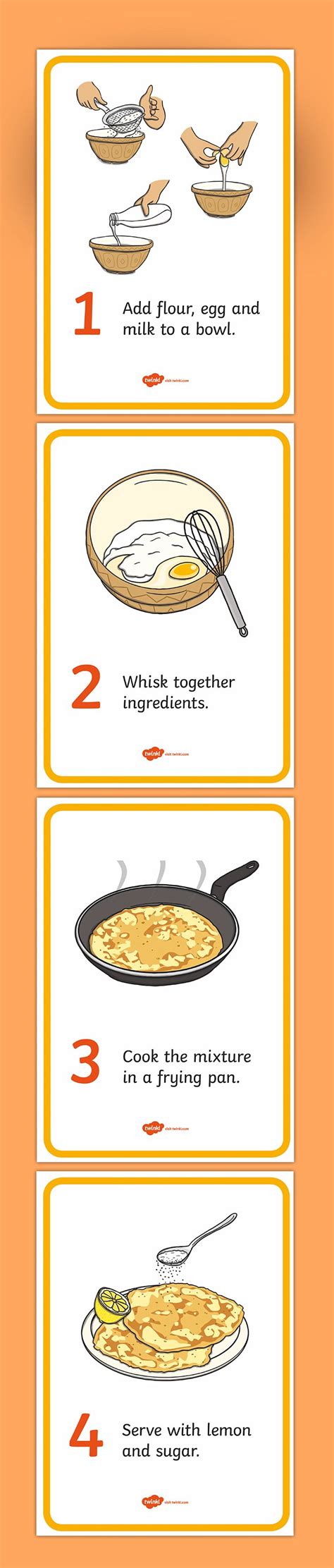Pancake Recipe Cards How To Make Pancakes Recipe Cards Food Writing