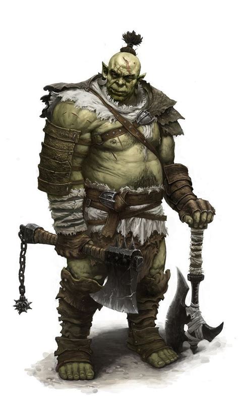 Dungeons Dragons Orcs Half Orcs Inspirational Orc Warrior Character Portraits Fantasy
