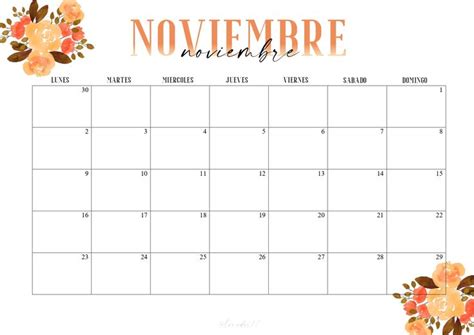 Calendario Noviembre Ideas De Calendario Noviembre Calendario