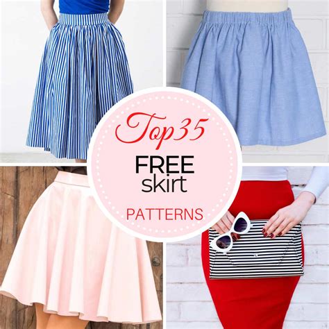 35 Free Skirt Patterns How To Make A Skirt Easy Treasurie