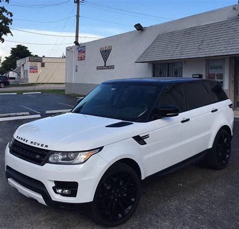 Blacked range rover sport 😈. White Range Rover with black rims | レンジローバー