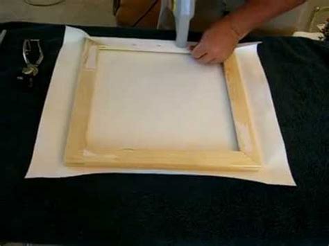 Stretching a canvas for beginners. How to stretch wrap a canvas giclee print - YouTube