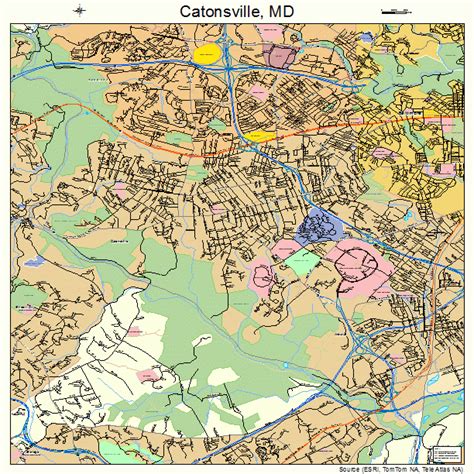 Catonsville Maryland Street Map 2414125