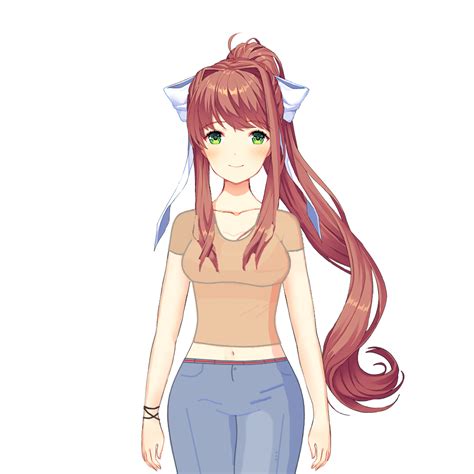 Casual Monika Sprite Ddlcmods Literature Club Casual Sprite