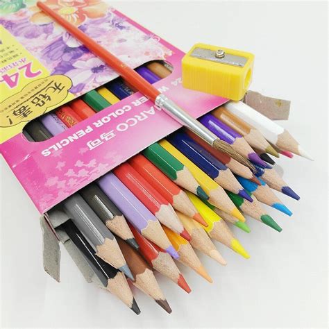 Marco 24 Colors Water Color Pencil Set Professional Soft Water