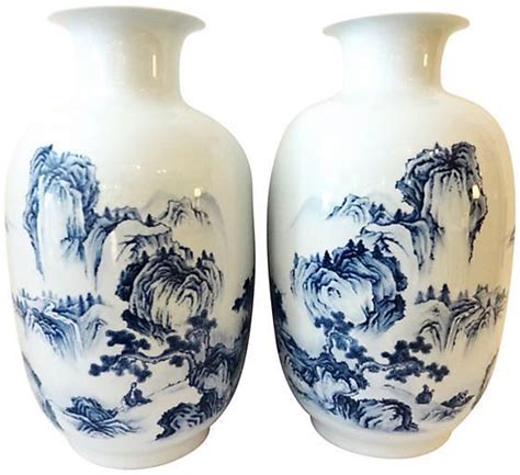 One Kings Lane Vintage Large Hand Painted Vases Hand Painted Vases