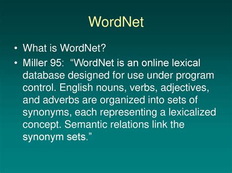 Wordnet Wordnet Wsd Ppt Download