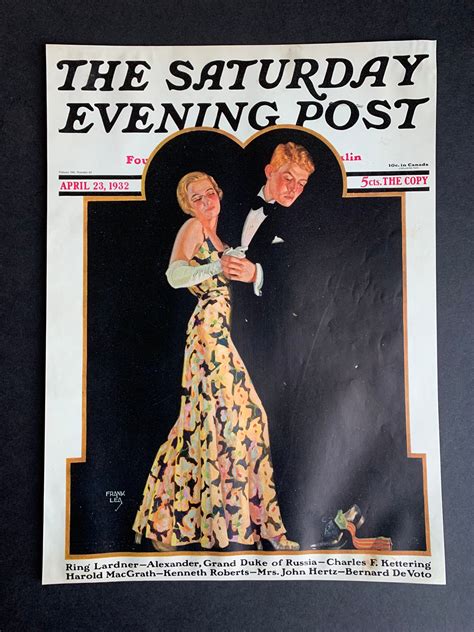 Vintage 1932 Saturday Evening Post Magazine Cover Etsy