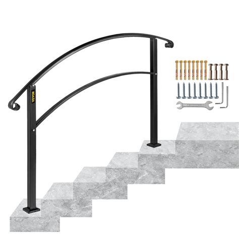 Vevor Handrails For Outdoor Steps Fit 1 Or 5 Steps Outdoor Stair