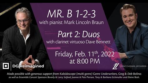 Mr B 1 2 3 With Pianist Mark Lincoln Braun Part 2 Duos With