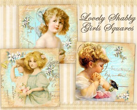 Vintage Children Printable Download Digital Collage Sheet 2x2 Etsy