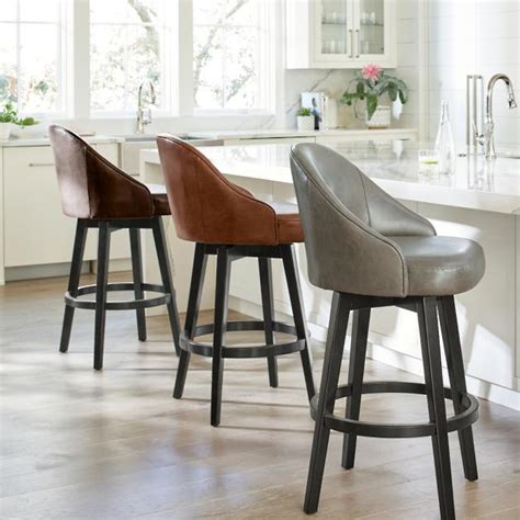 To prevent harmful accidents, put the kitchen island away from the kitchen set. Isaac Swivel Bar & Counter Stool | Counter stools, Kitchen ...