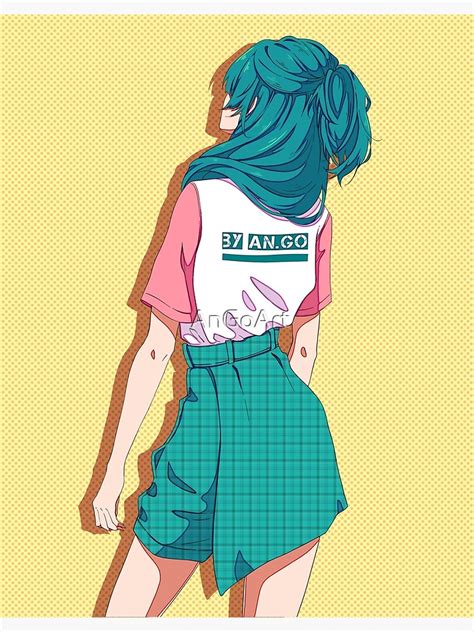 Stylish Anime Girl Poster By Angoart Redbubble