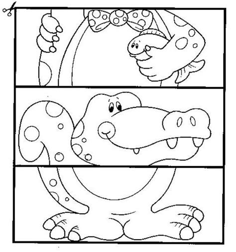 Cuando comienzan a conocer las letras y los números, colorearlos y. Puzzles infantiles para imprimir, colorear y recortar ...
