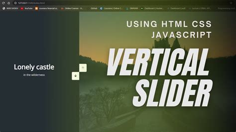 Build Vertical Slider With Html Css Javascript Youtube