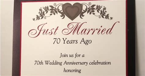 Mydiane Designs 70th Wedding Anniversary Invite