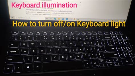 turn offon fix backlight  keyboard  dell laptops youtube