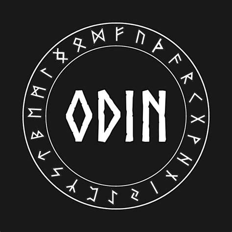 Odin Norse God With Runes Odin T Shirt Teepublic