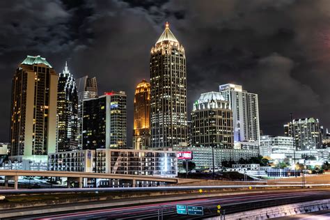 Anyone Else Think Atlanta Really Shines At Night Photo By Me Ratlanta