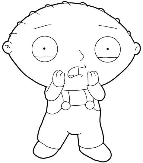 Baby bottle with milk and soft rubber pacifier sketch icons. Stewie Is Surprised In Family Guy Coloring Page : Kids ...