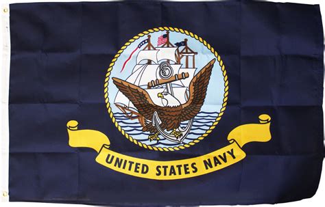 Buy Navy 3x5 Heavy Duty 2 Ply Polyester Flag Flagline