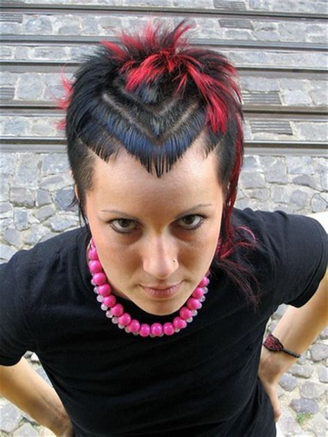 See more ideas about short hair cuts, short hair styles, hair cuts. Short Punk Hairstyle With Black And Red Hair