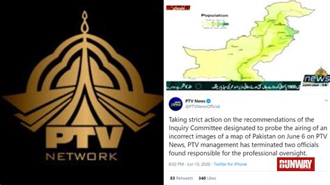 Ptv Fires 2 Officials Over Airing False Map Of Pakistan Runway Pakistan