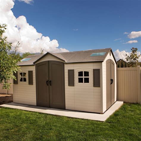Lifetime 15' x 8' Dual-Entry Outdoor Storage Shed - Sam's Club