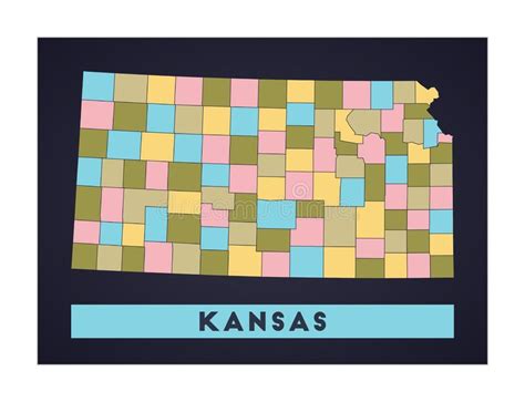 Kansas Map Stock Vector Illustration Of Silhouette 215655027