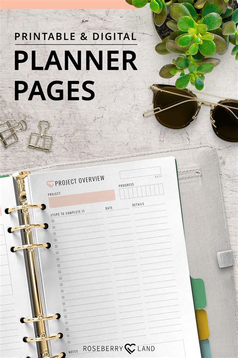 Pin On Peach Printable And Digital Planner Pages Bundles