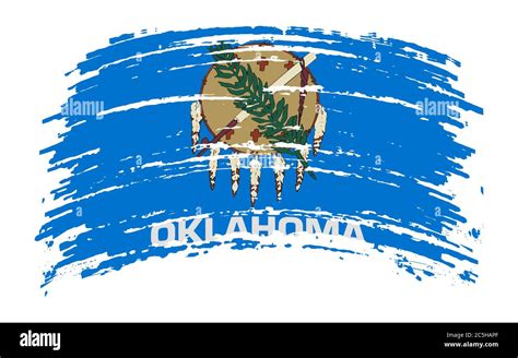 Oklahoma Flag In Grunge Brush Stroke Vector Stock Vector Image And Art