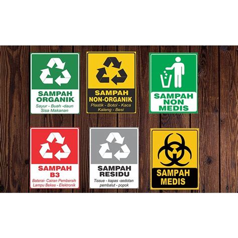 Stiker Sampah Organik Non Organik Dan Sampah B3 Lazada Indonesia