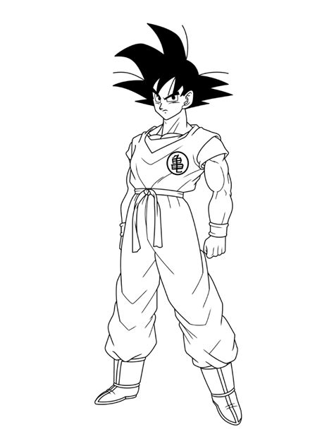Dragon Ball Z Goku Coloring Page Free Printable Coloring Pages