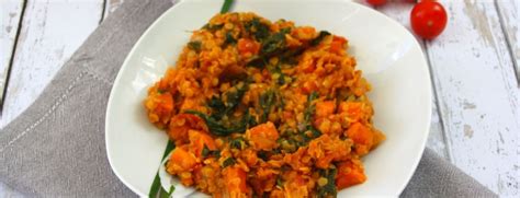 Dhal de lentilles corail carottes et épinards Simplement Organisée