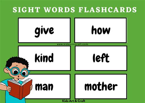 Sight Words Flashcards For School Kids Free Pritnables Kids Art And Craft