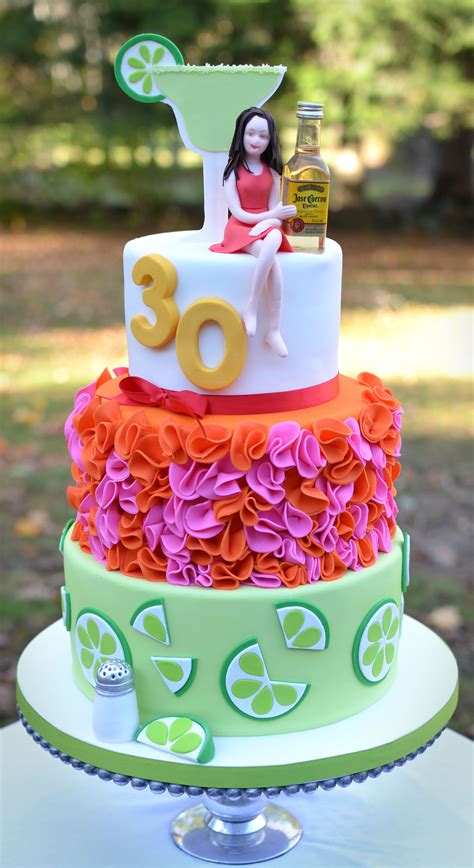 30th birthday cake topper reads: Margarita And Tequila Themed 30Th Birthday Cake | 30 ...