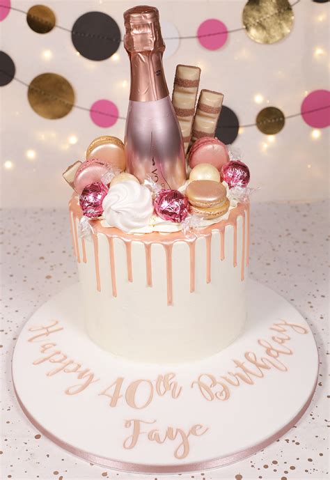 Rose Gold 40th Birthday Cake Cakey Goodness