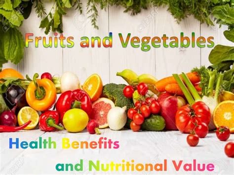 Health Benefits Of Fruits And Vegetables