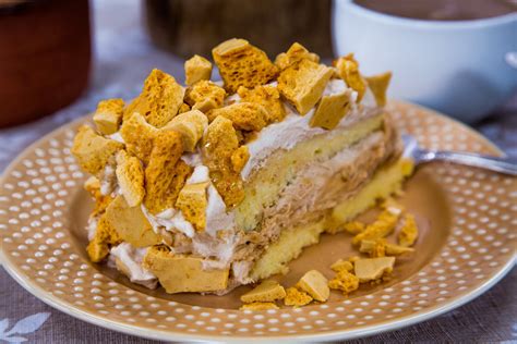 Tart cranberries, sweet buttery cake, and a fantastic texture all combined to basically beg me to eat another piece. Recipe - Blum's Coffee Crunch Cake | Home & Family ...