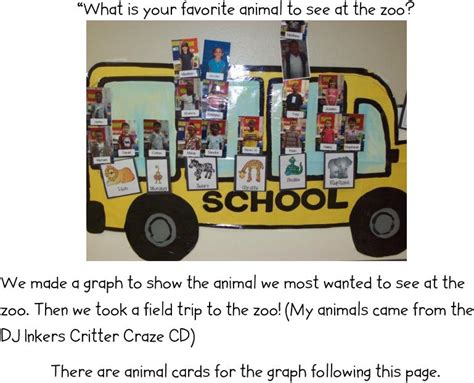 Zoo Unit Make A Graph Dj Inkers Literacy Stations The Dj Field Trip