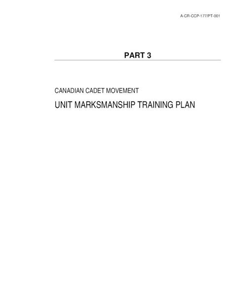 Pdf Unit Marksmanship Training Plan · Part 3 Unit Marksmanship