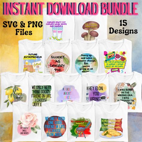 Fun Cute And Funny Svg And Png Instant Download Design Files Etsy