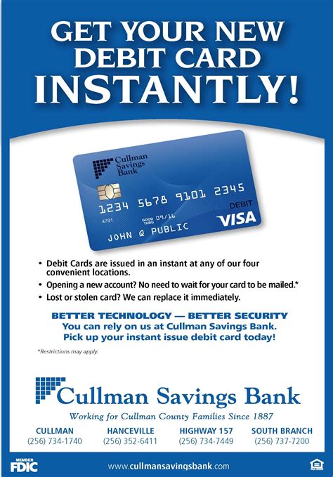 Get a gtbank naira mastercard instantly at any gtbank branch nationwide. Instant Issue | Cullman Savings Bank