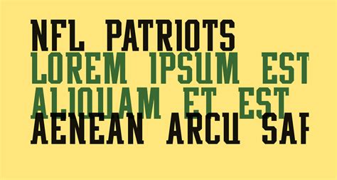 Nfl Patriots Free Font What Font Is