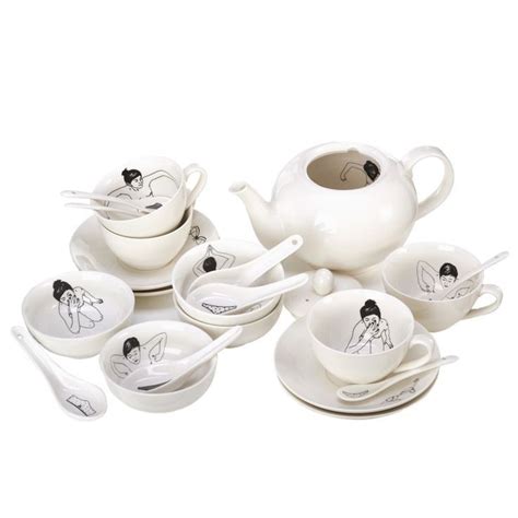 Undressed Tea Set Bowl Set En Teapot Theepot Porselein Potten