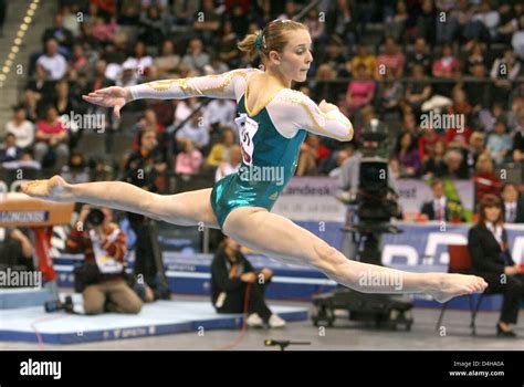 Australian Artistic Gymnast Lauren Mitchell Performs On The Floor During The 26th Dtb Germany