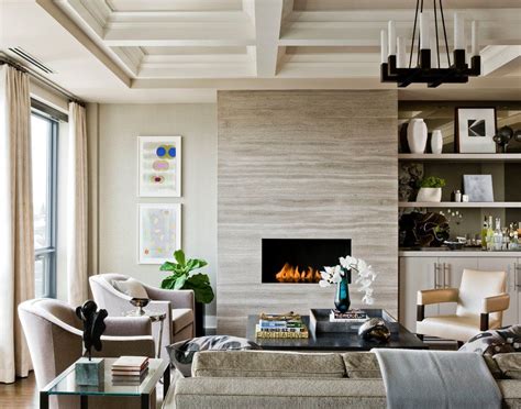 15 Relaxed Transitional Living Room Designs To Unwind You Minimalist Fireplace Modern Fireplace