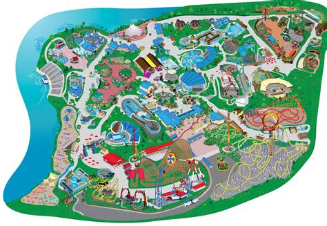 2020 Six Flags Magic Mountain Park Map Guide Los Angeles Ca World Map