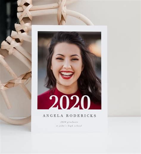 2020 Graduation Announcement Template With Photo Editable Etsy